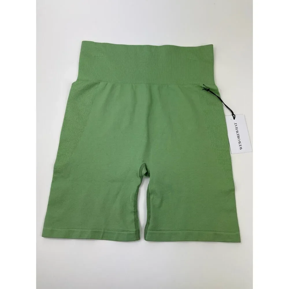 We Wore What‎ Fair Green Seamless Biker Shorts Small